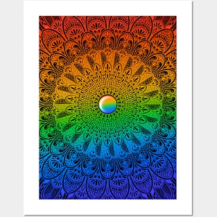 Colourful Detailed Mandala Pride Month Posters and Art